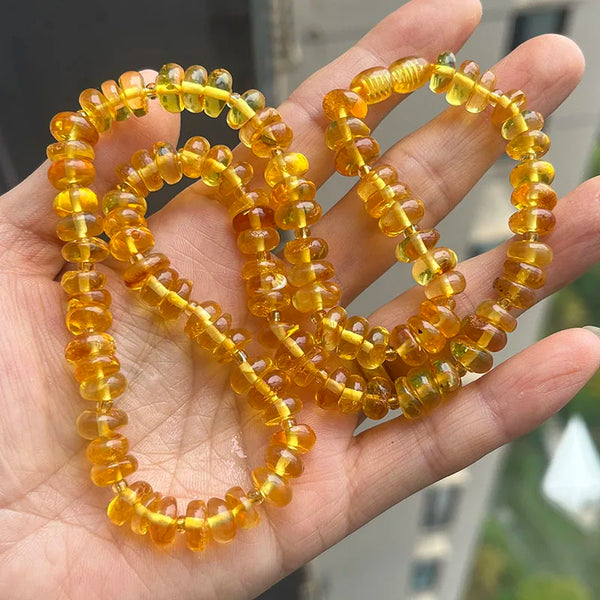 Yellow Amber Necklace-ToShay.org