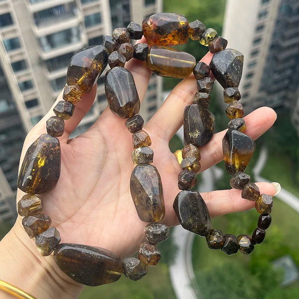 Yellow Amber Necklace-ToShay.org