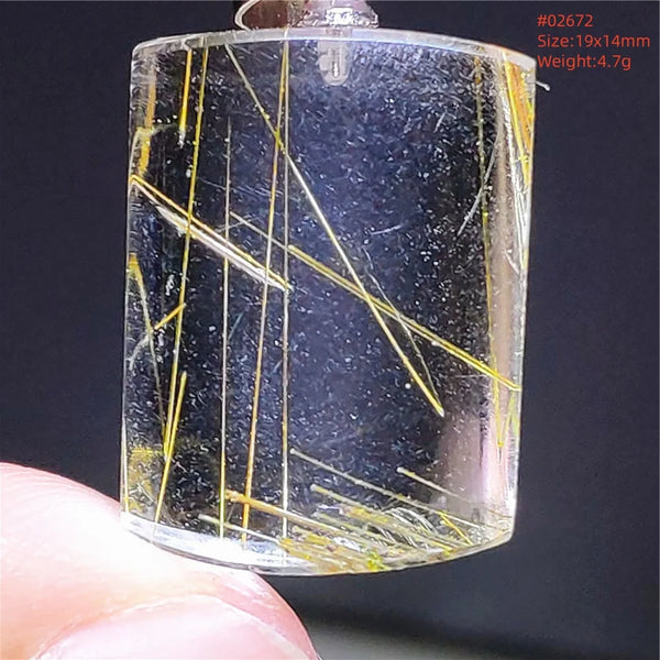 Gold Rutilated Quartz Pendant-ToShay.org