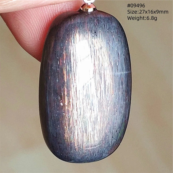 Black Sunstone Moonstone Pendant-ToShay.org