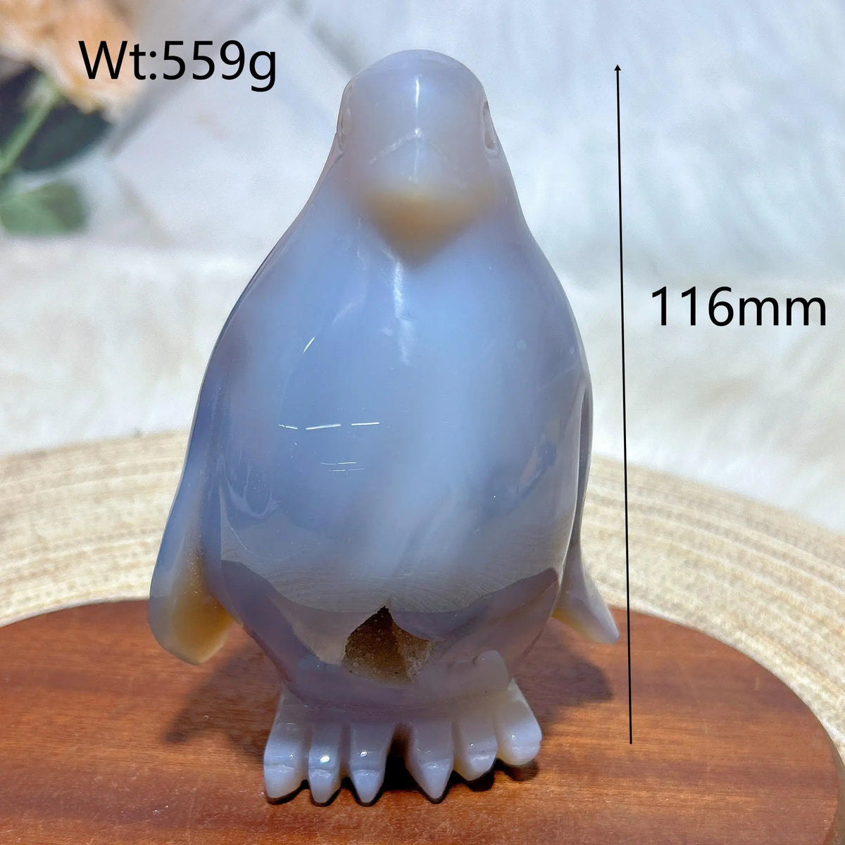Grey Agate Geode Penguin-ToShay.org