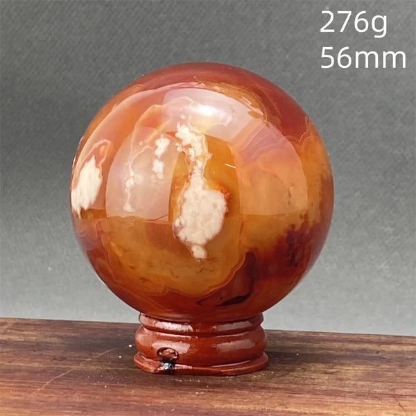 Red Cherry Blossom Agate Ball-ToShay.org
