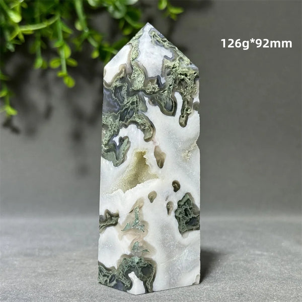 Green Aquatic Agate Tower-ToShay.org