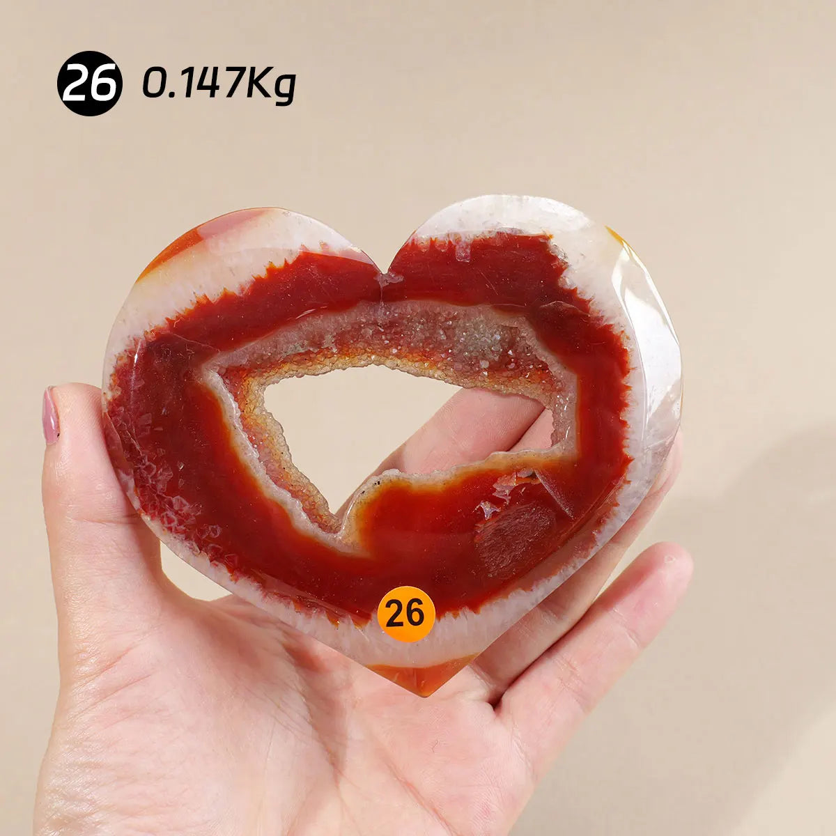 Orange Carnelian Heart-ToShay.org