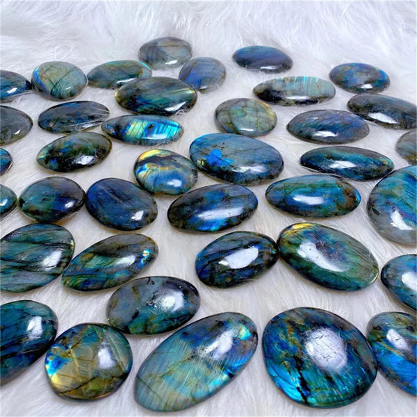 Blue Flash Labradorite Palm Stone-ToShay.org