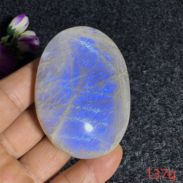 Blue Moonstone Palm Stone-ToShay.org
