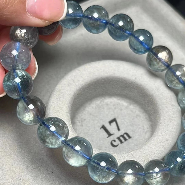 Blue Aquamarine Bead Bracelet-ToShay.org