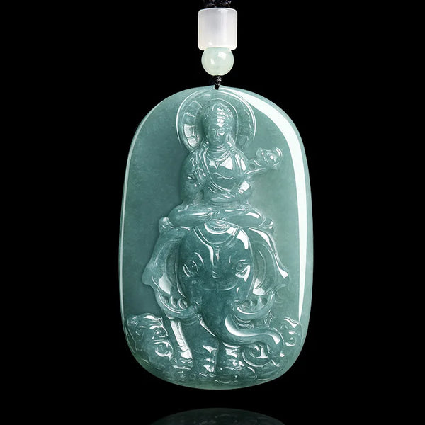 Blue Jadeite Samantabhadra-ToShay.org