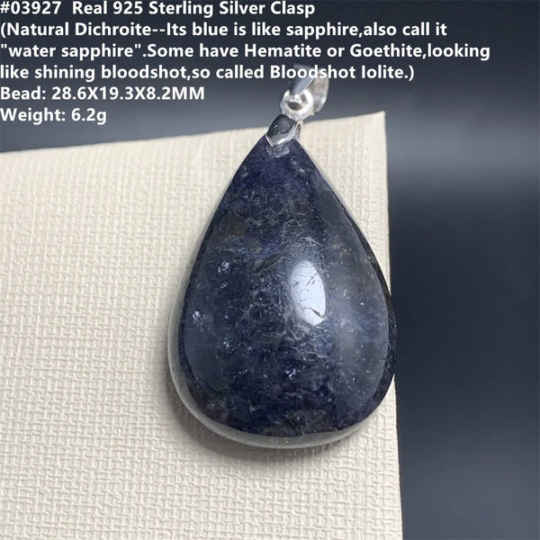 Red Blue Cordierite Pendants-ToShay.org
