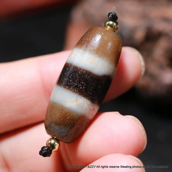 Tibetan Agate Dzi Bead-ToShay.org