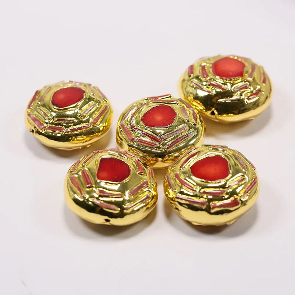Red Coral Paved Beads-ToShay.org