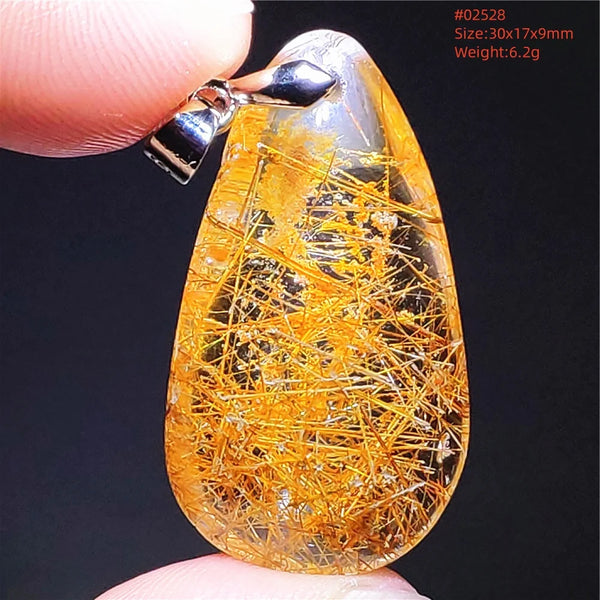 Gold Rutilated Quartz Pendant-ToShay.org