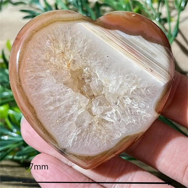 Yellow Agate Druzy Heart-ToShay.org
