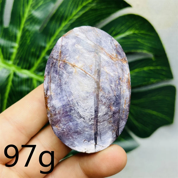 Purple Mica Crystal Palm Stone-ToShay.org