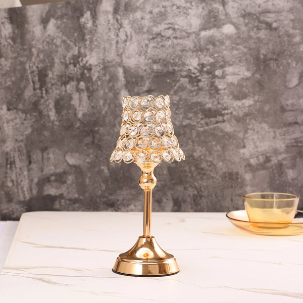 Gold Crystal Candle Holder-ToShay.org