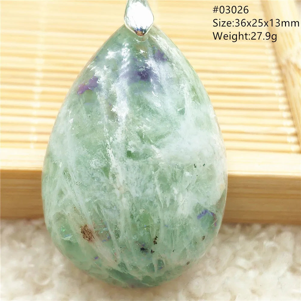 Green Blue Fluorite Pendant-ToShay.org