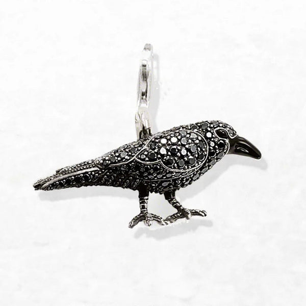 Black Silver Raven Charm-ToShay.org