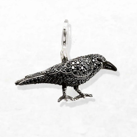 Black Silver Raven Charm-ToShay.org