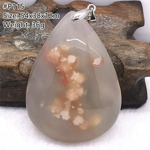 Pink Cherry Agate Pendant-ToShay.org