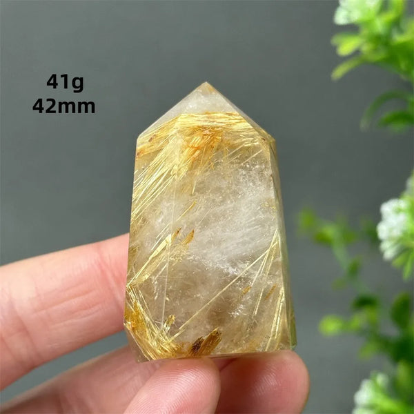 Gold Red Hair Crystal Point-ToShay.org