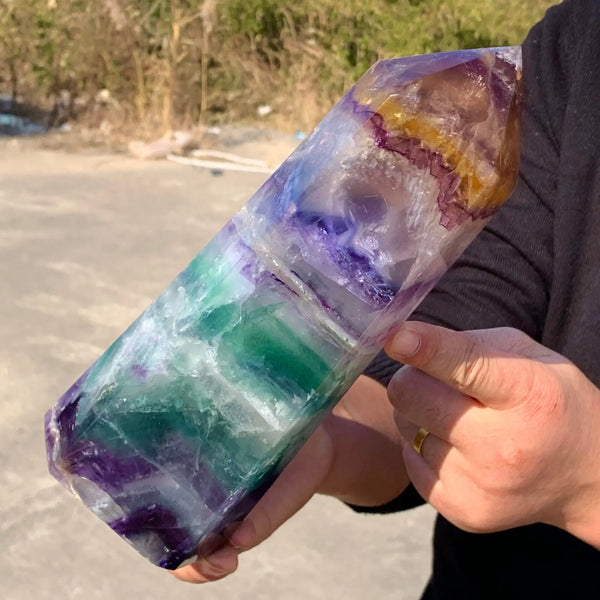 Rainbow Fluorite Crystal Point-ToShay.org