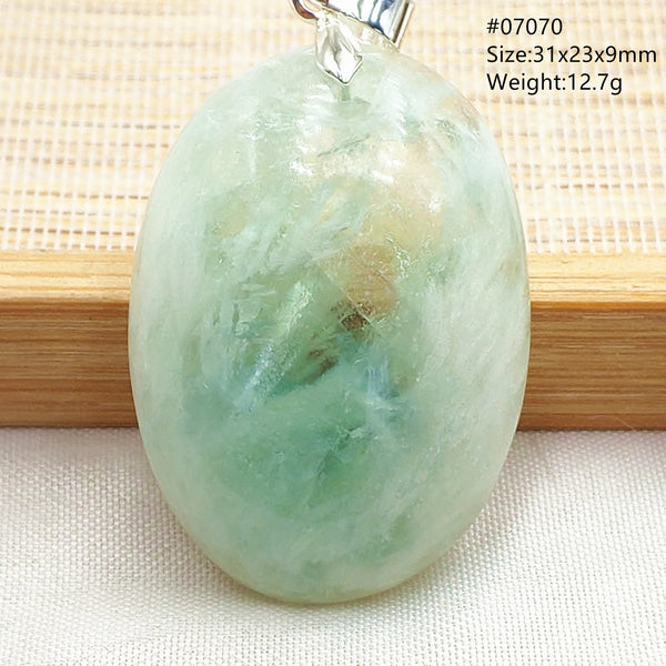 Green Feather Fluorite Pendant-ToShay.org
