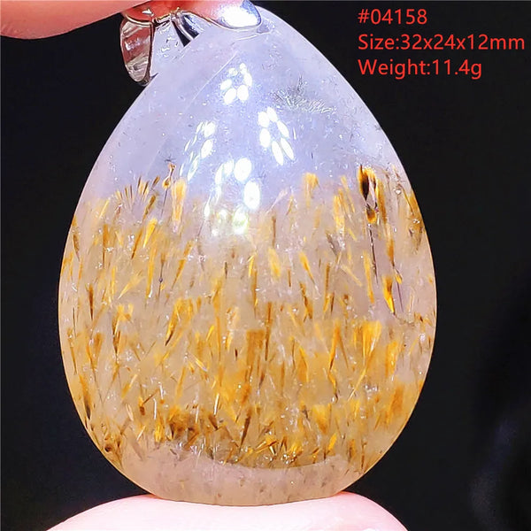 Gold Rutilated Pendant-ToShay.org