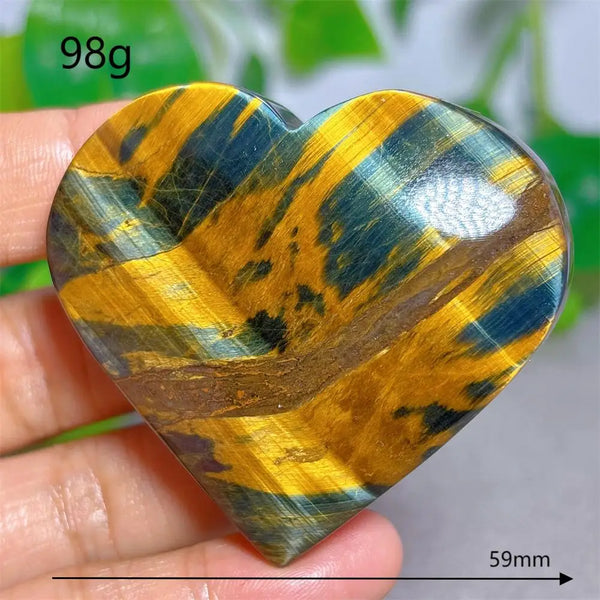 Yellow Blue Tiger Eye Heart-ToShay.org