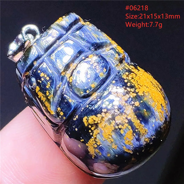 Blue Pietersite Chatoyant Pendant-ToShay.org