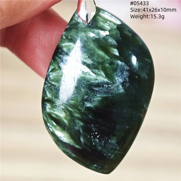 Green Seraphinite Pendant-ToShay.org