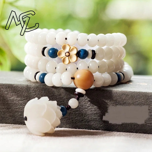 White Bodhi Root Beads-ToShay.org