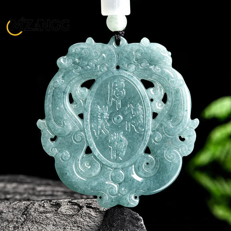 Blue Jadeite Dragon Phoenix-ToShay.org