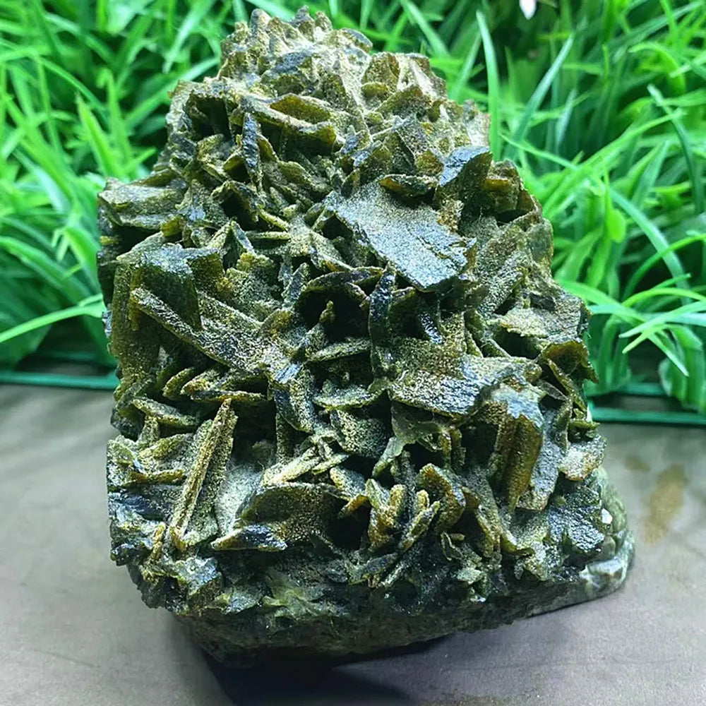 Green Tourmaline Skull Cluster-ToShay.org