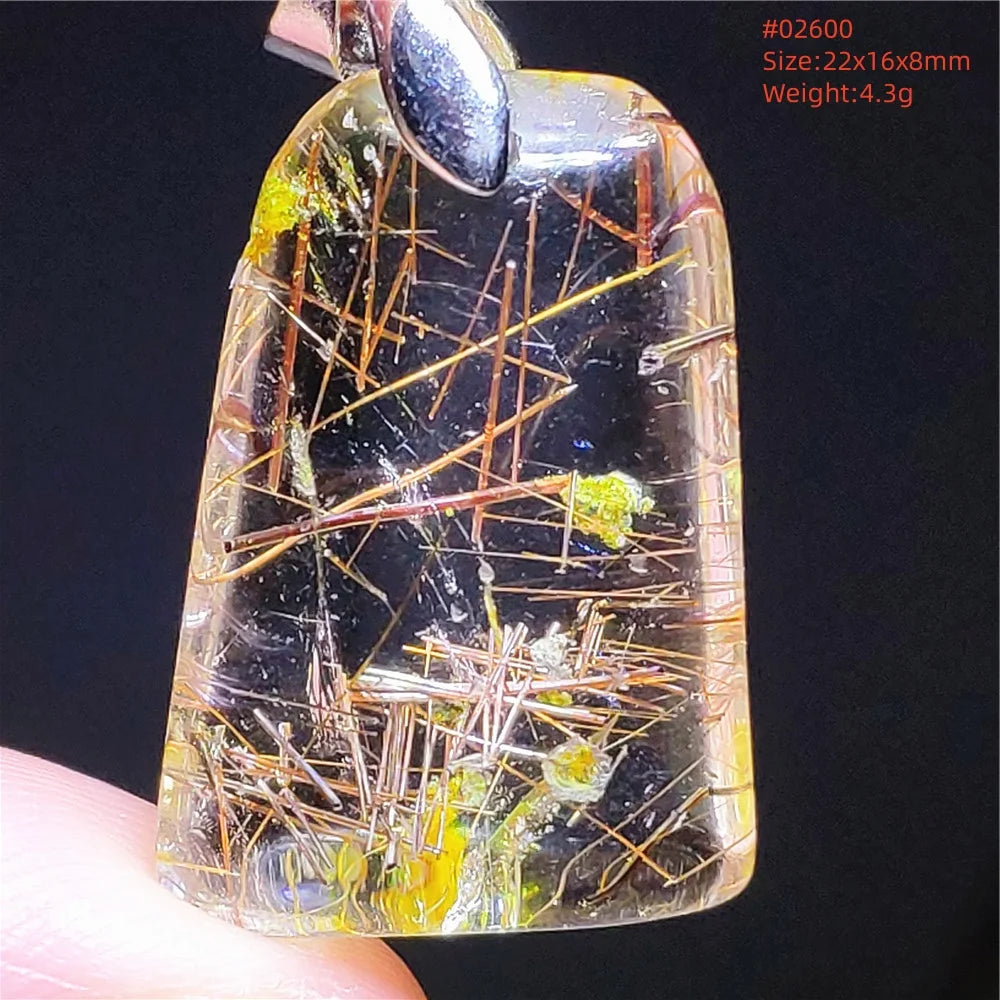 Gold Rutilated Quartz Pendant-ToShay.org