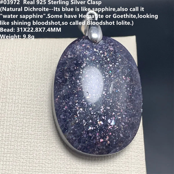 Red Blue Cordierite Pendants-ToShay.org