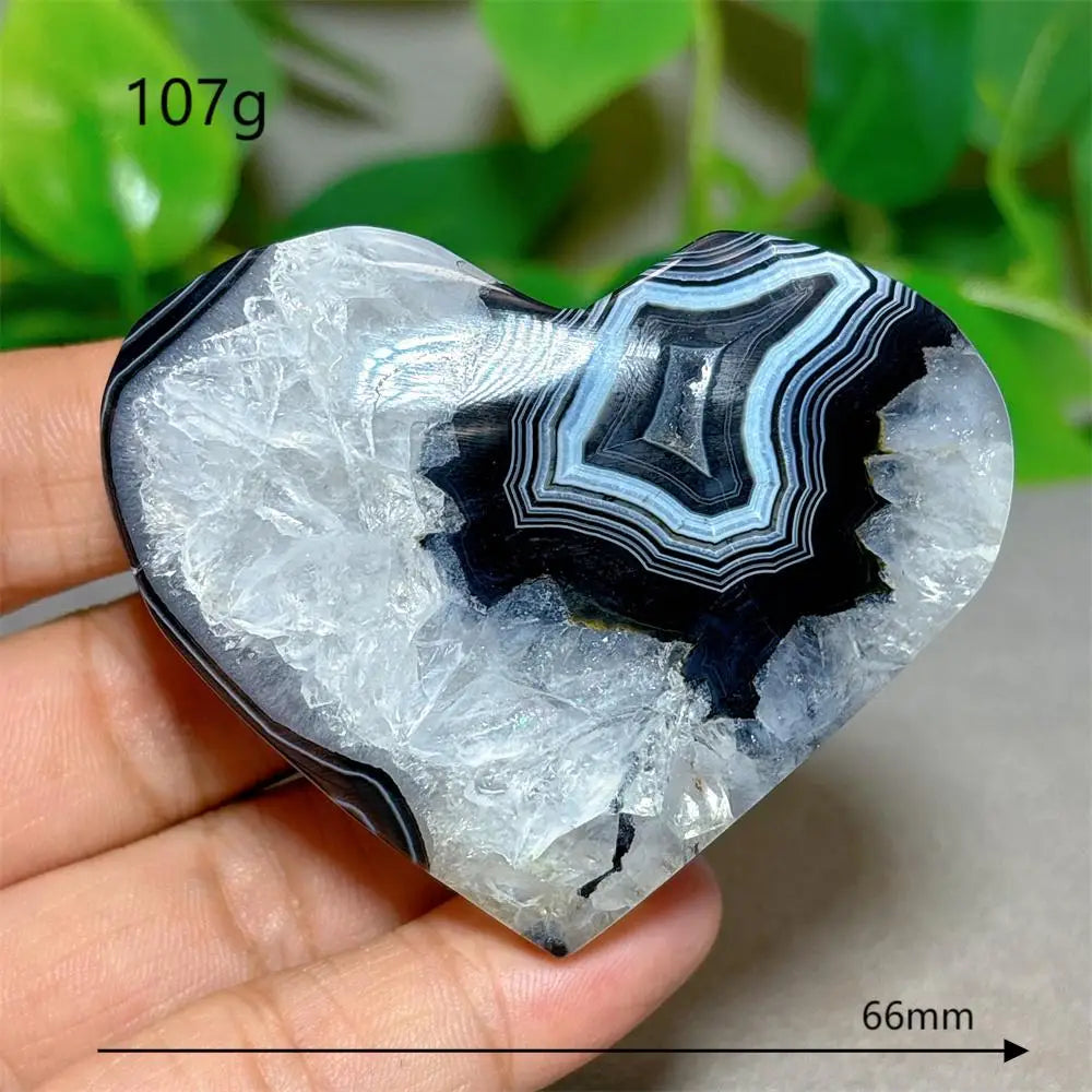 Black Silk Agate Heart-ToShay.org