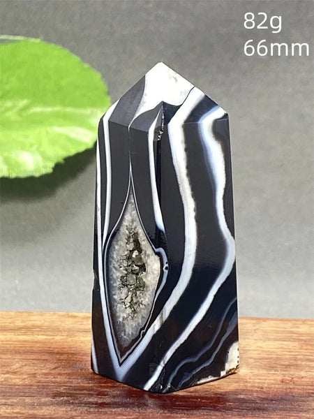 Black Striped Agate Tower-ToShay.org
