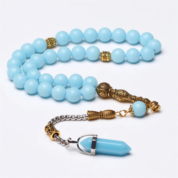 Blue Luminous Prayer Beads-ToShay.org
