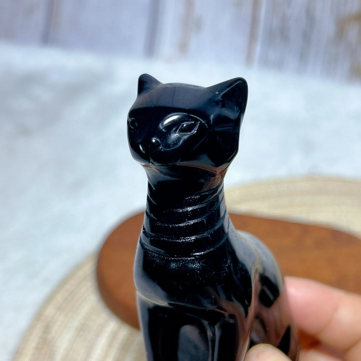 Black Obsidian Egyptian Cat-ToShay.org