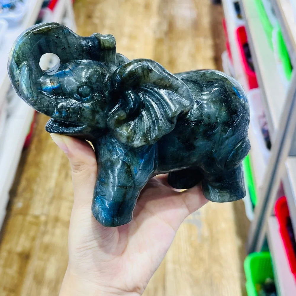 Blue Labradorite Elephant-ToShay.org
