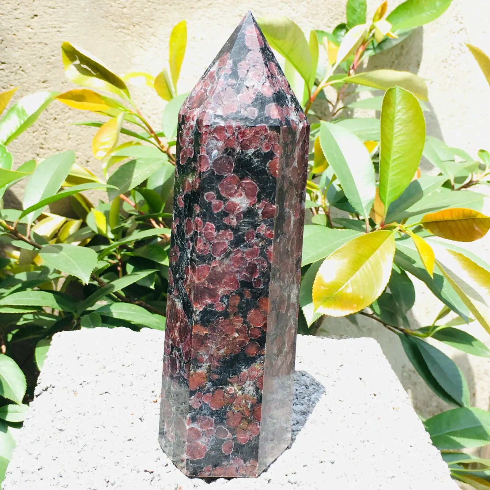 Red Garnet Crystal Obelisk-ToShay.org