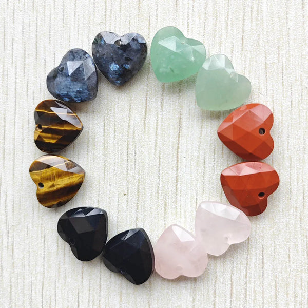 Mixed Crystal Heart Pendants-ToShay.org