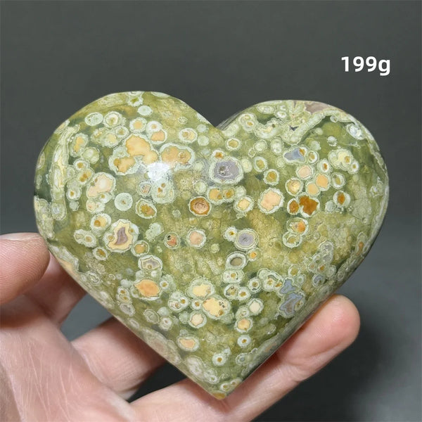 Green Rainforest Jasper Heart-ToShay.org