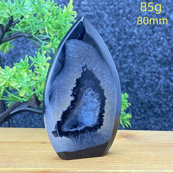 Black Agate Geode Torch-ToShay.org