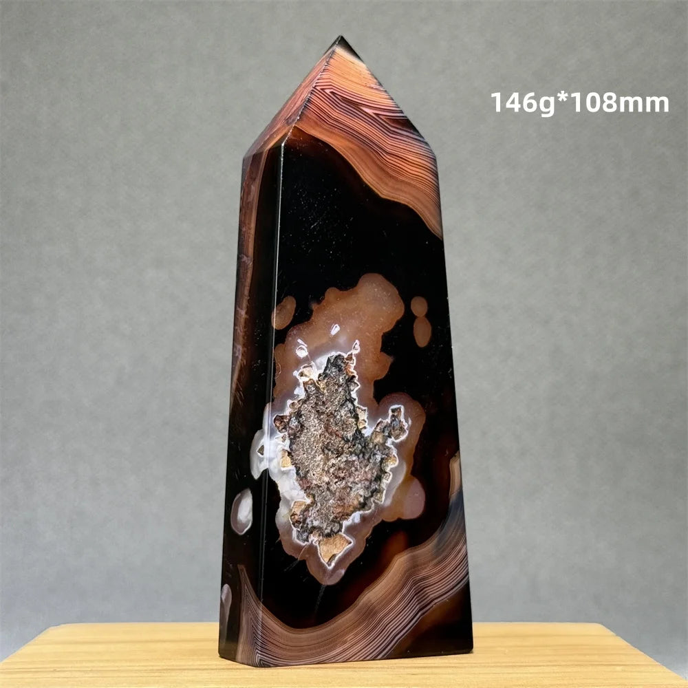 Orange Striped Agate Obelisk-ToShay.org
