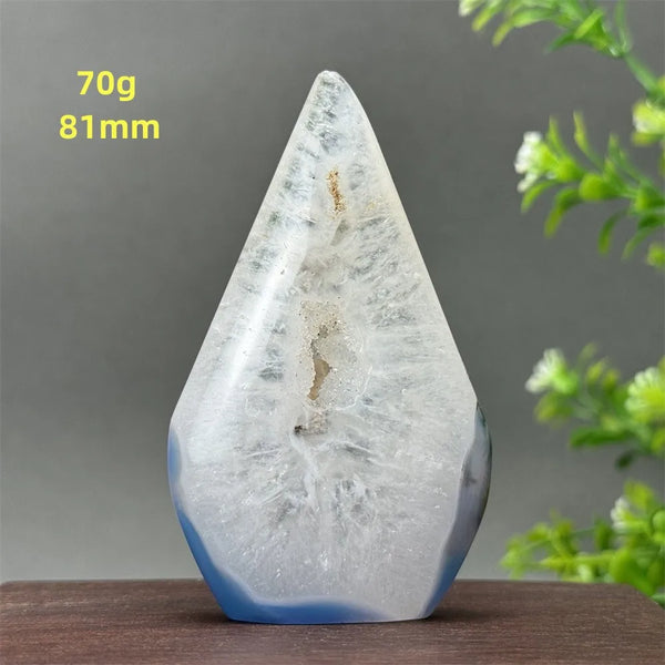 Blue Agate Geode Torch-ToShay.org