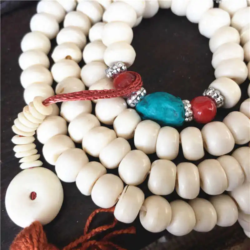 White Yak Bone Beads-ToShay.org