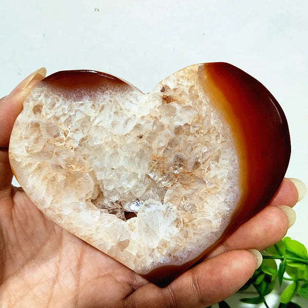 Red Agate Geode Heart-ToShay.org