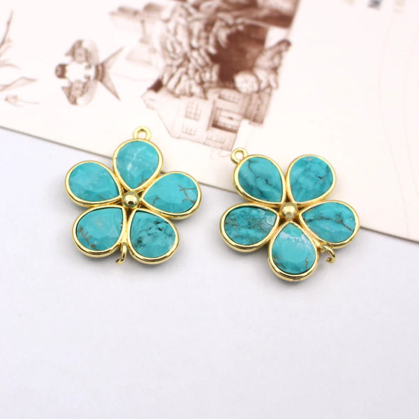 Mixed Crystal Flower Charms-ToShay.org