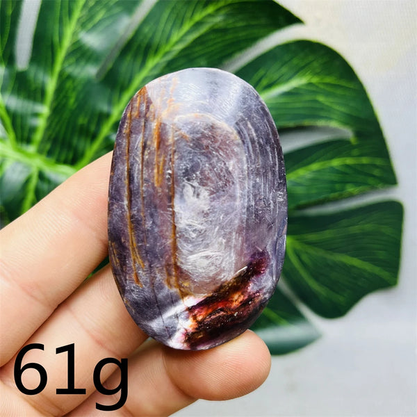 Purple Mica Crystal Palm Stone-ToShay.org